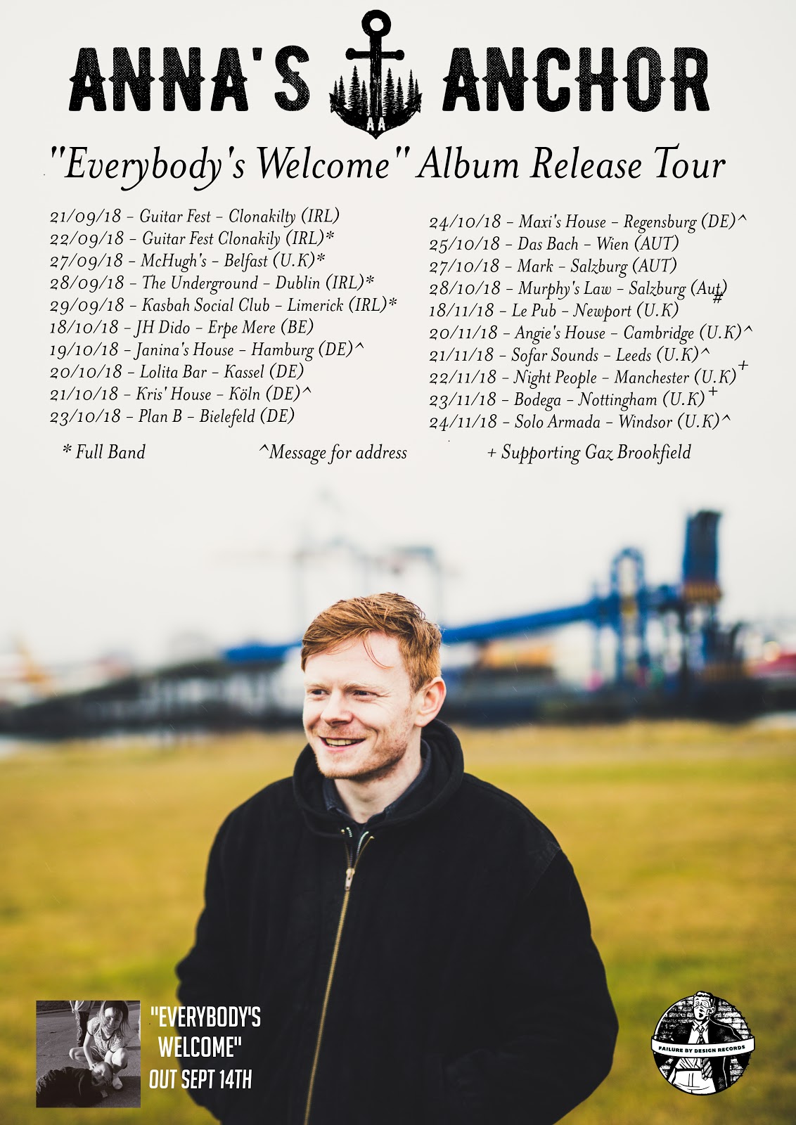 Anna’s Anchor exclusive track by track for new album ‘Everybody’s Welcome’